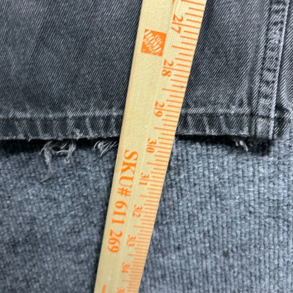 Levi's 505 Jeans Faded Black Denim Regular‎ Fit Straight Classic 34X29.5 - Flaws